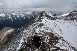 Nayden topping out on the ridge