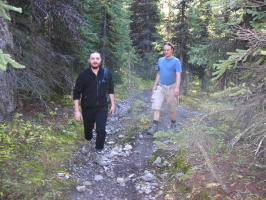 Hiking up to the glacier