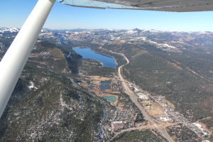 Donner Lake and Truckee from the air