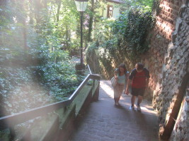 going up to the castle