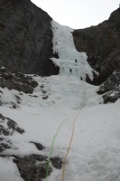 Me on the first steep pitch