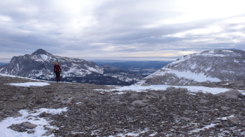 Hiking on top of the ridge