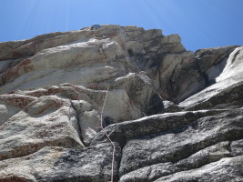 Karen on top of pitch 2 of Cyclone (easy to link)