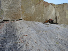 Me on the Gram Traverse, first pitch