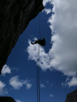 The last rappel is the steepest!