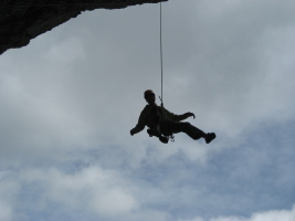 getting lowered off of Meathooks - STEEP!