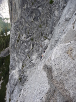 The pitch after the Robbins traverse is actually a surprisingly tricky 5.9 face (hard to see in this photo)