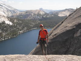 On top of Hoodwink, with Half Dome in the background