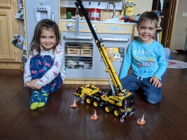 The crane was a huge hit from Christmas