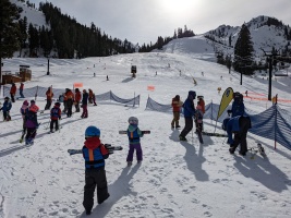 First day of Mighty Mites ski program for the season