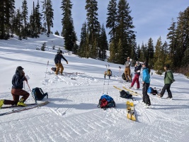 Avalanche rescue class at Donner Ski Ranch