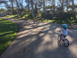Biking through Golden Gate Park
