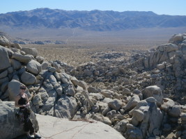 On top of Star Wars Rock with Geology Tour Rd in the background