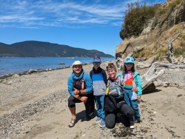 Our awesome tour guides for the sea kayaking adventure (Leo and Emma)