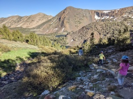 Hiking down