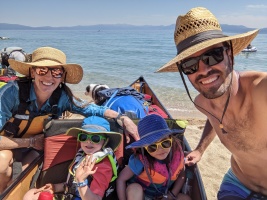 Packed up and ready to go on our first overnight canoe trip