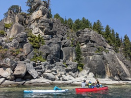 Note the slackliner up high