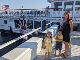 Bodie has been talking about this dinner boat for 9 months, almost every day. At last, we do it!