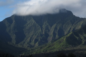 Backdrop to Hanalei, where we stayed for a day