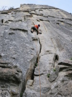 A quick run up Knob Job at Pat & Jack crag, 5.10b
