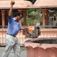 Breaking coconuts