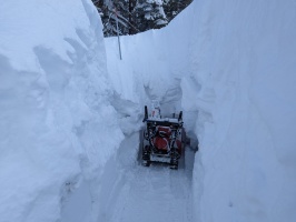 Keeping the fire hydrant clear was lots of work.