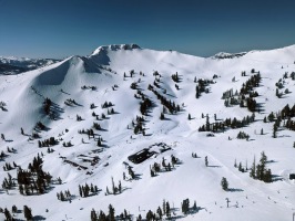 Palisades Tahoe aerial. The Palisades were very filled in. :)