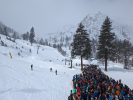 Powder day == epic lift line on KT