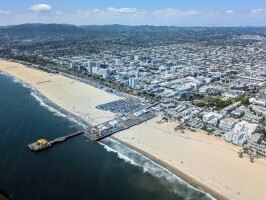 Santa Monica pier from the air