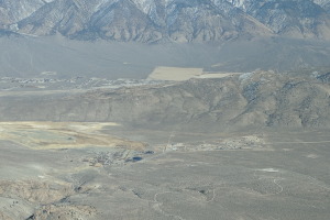 Benton close-up. Hot springs in the foreground