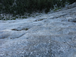 looking down the first 2-3 pitches of Euro Trash (approach)