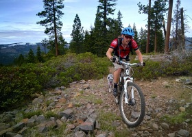 Dave and Sparky pushing through to the top of Prosser Hill!