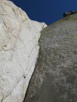 Closer view of the 5.11c crack. Bees were the reason we didn't do it either ;-)