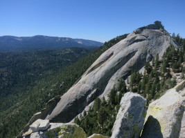The lookout that burned down - used to be on top of this formation