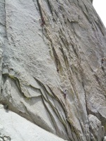 Climbers on Spook Book. The crux/runout is right at the second climber...