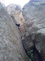 On the nasty 5.8 chimney pitch