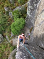 Climbing an arete near Wanaka