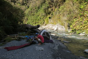 Setting up camp as the sand flies start arriving (they were horrendous at dusk and dawn)