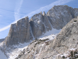 North Peak with the couloirs visible