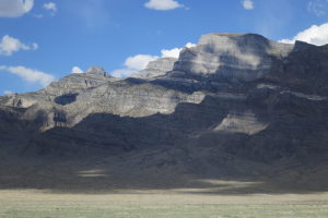 Our first view of Notch Peak rising out of the desert