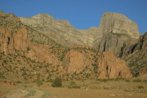 Notch Peak's north face now basking in the setting sun