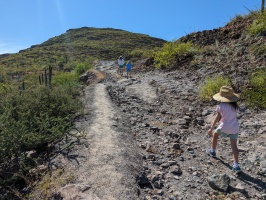 Hiking up to the viewpoint