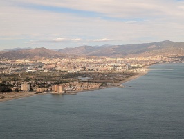 Malaga from the air, on final approach