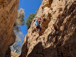 Climbing in Pueblo Mijas