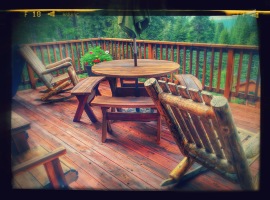 Last weekend's project was staining the deck and deck furniture