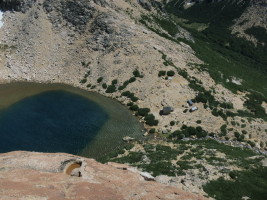 The waves on the lake are picking up! (by the afternoon they were splashing and the water was hitting the refugio!)