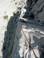 Coming up the arete