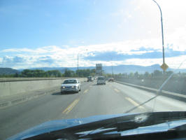 This is the floating bridge across the lake