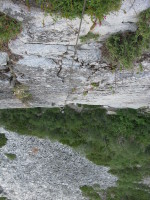 Looking down from the big ledge