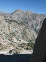 looking down the valley